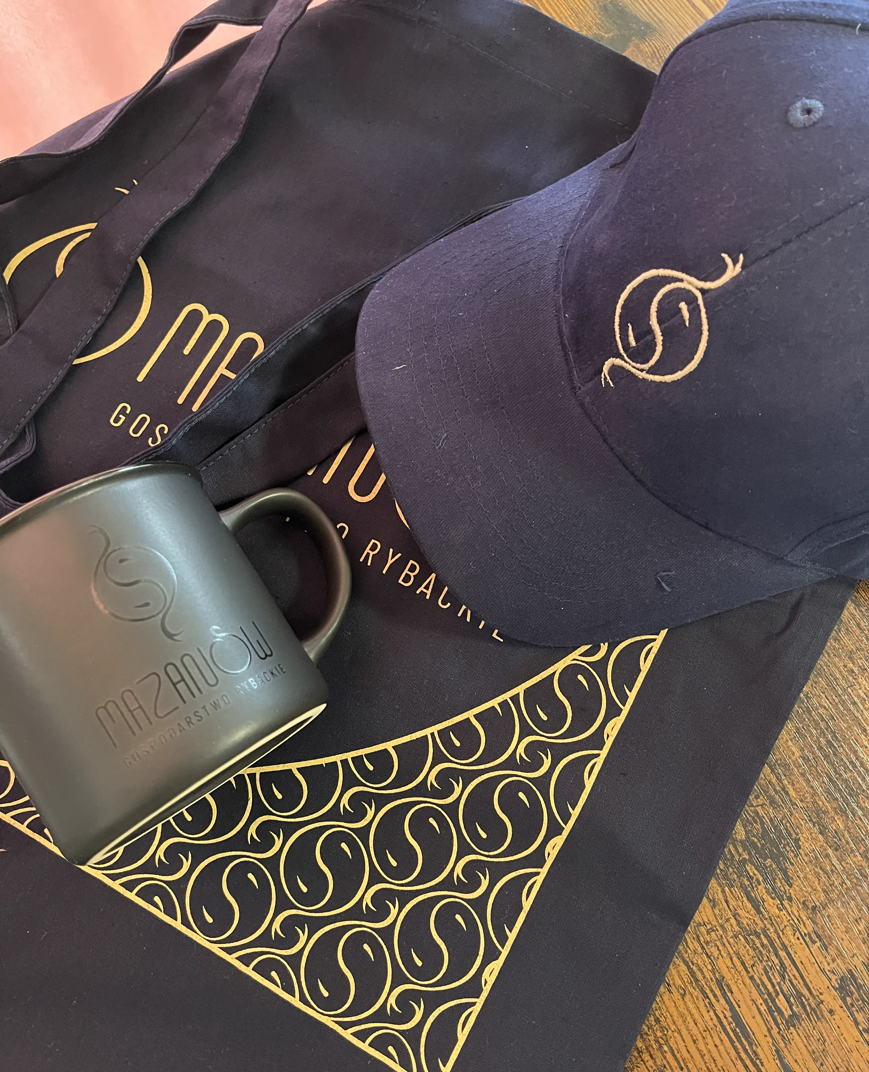 Another shot of Mazanów company merch in one identity