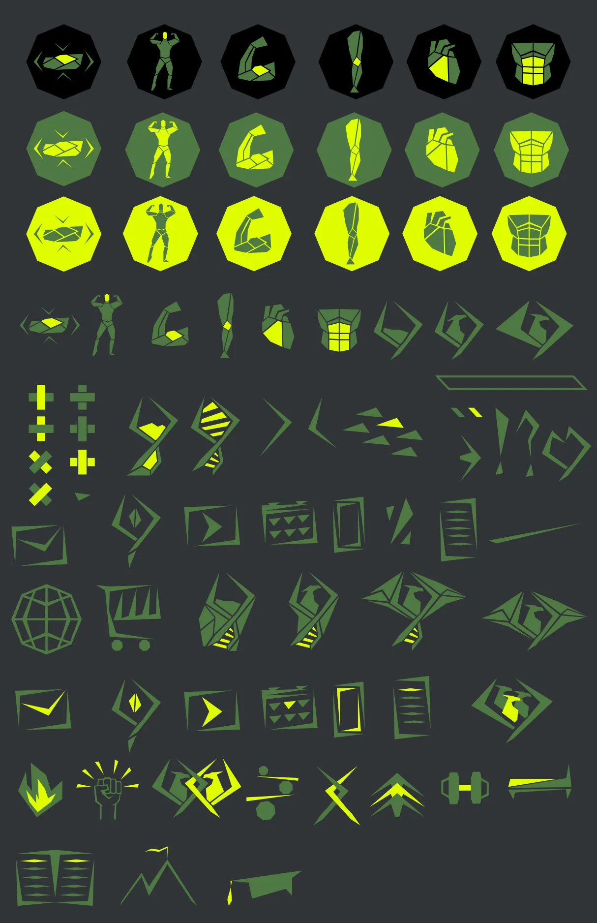 MetaHealth graphic element library – a system of marks and icons