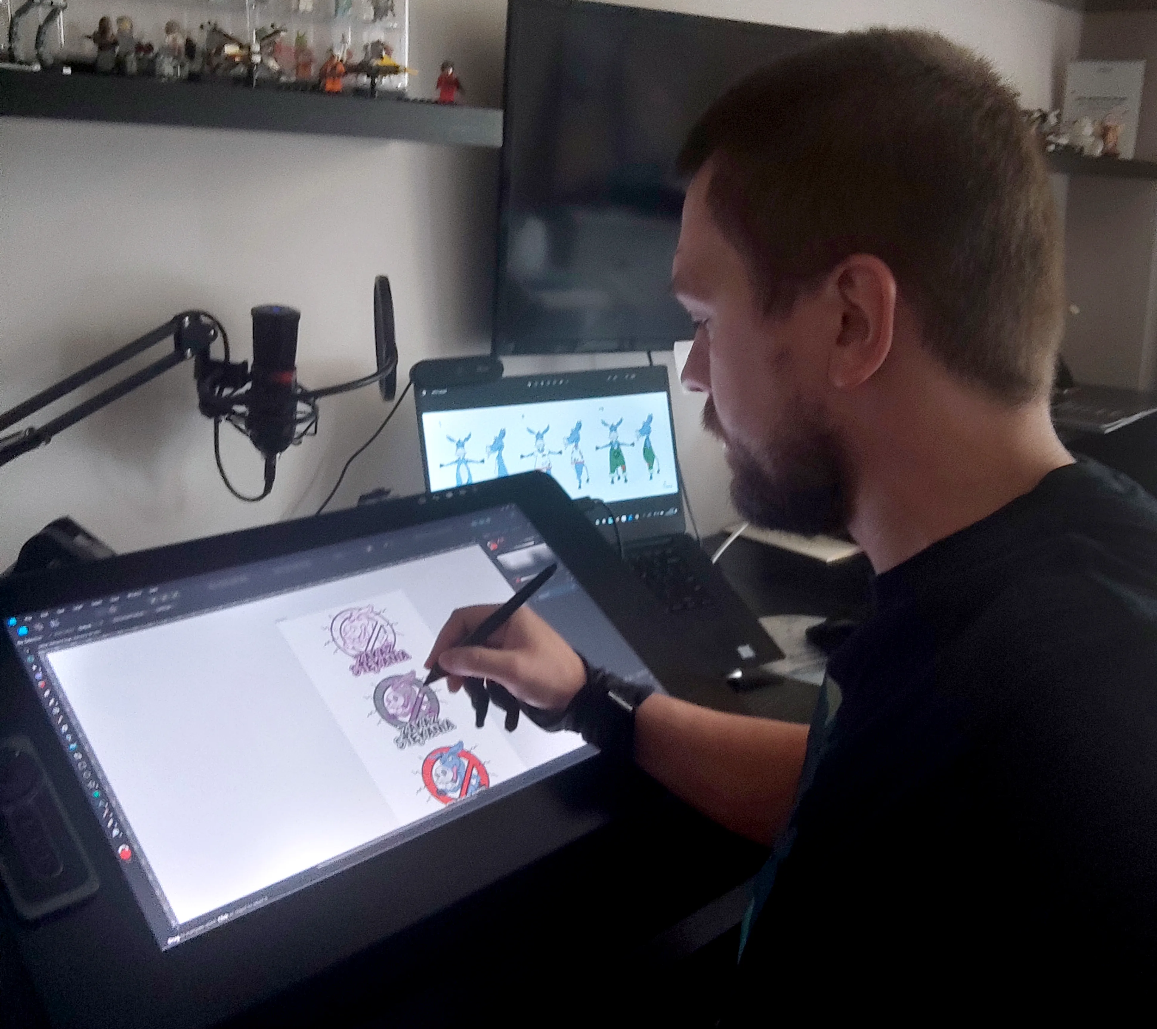 Wojtek Królik at work in the studio